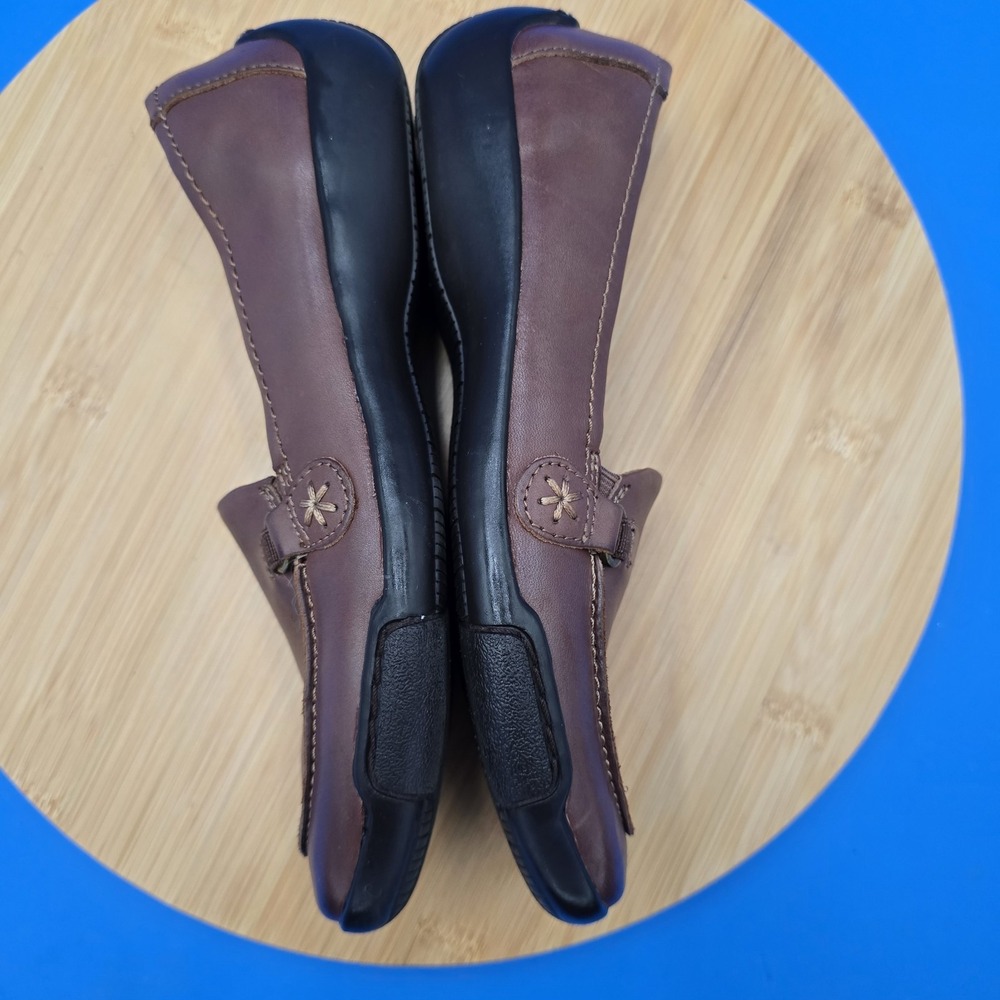 Array Brown Leather Comfort Loafers Shoes Business Casual Women's 6.5N Narrow - Picture 7 of 9